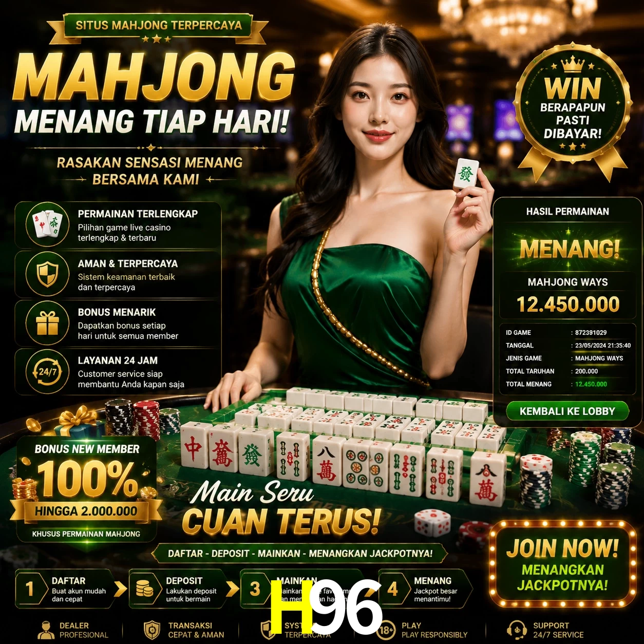 Cashback VIP H96 - reembolso semanal
